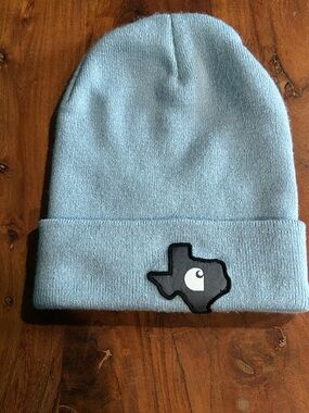 Carhartt Light Blue Beanie with Texas Patch Unisex